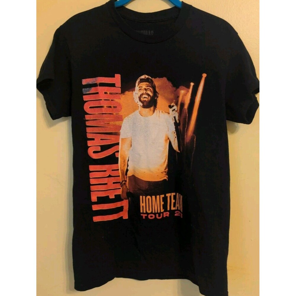 Official Thomas Rhett Home Team Tour β23 Concert T-Shirt Black 2 Sided Sz S
